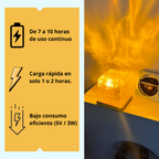 Lámpara de ondulación de agua giratoria