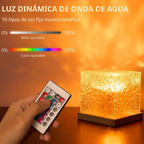 Lámpara de ondulación de agua giratoria